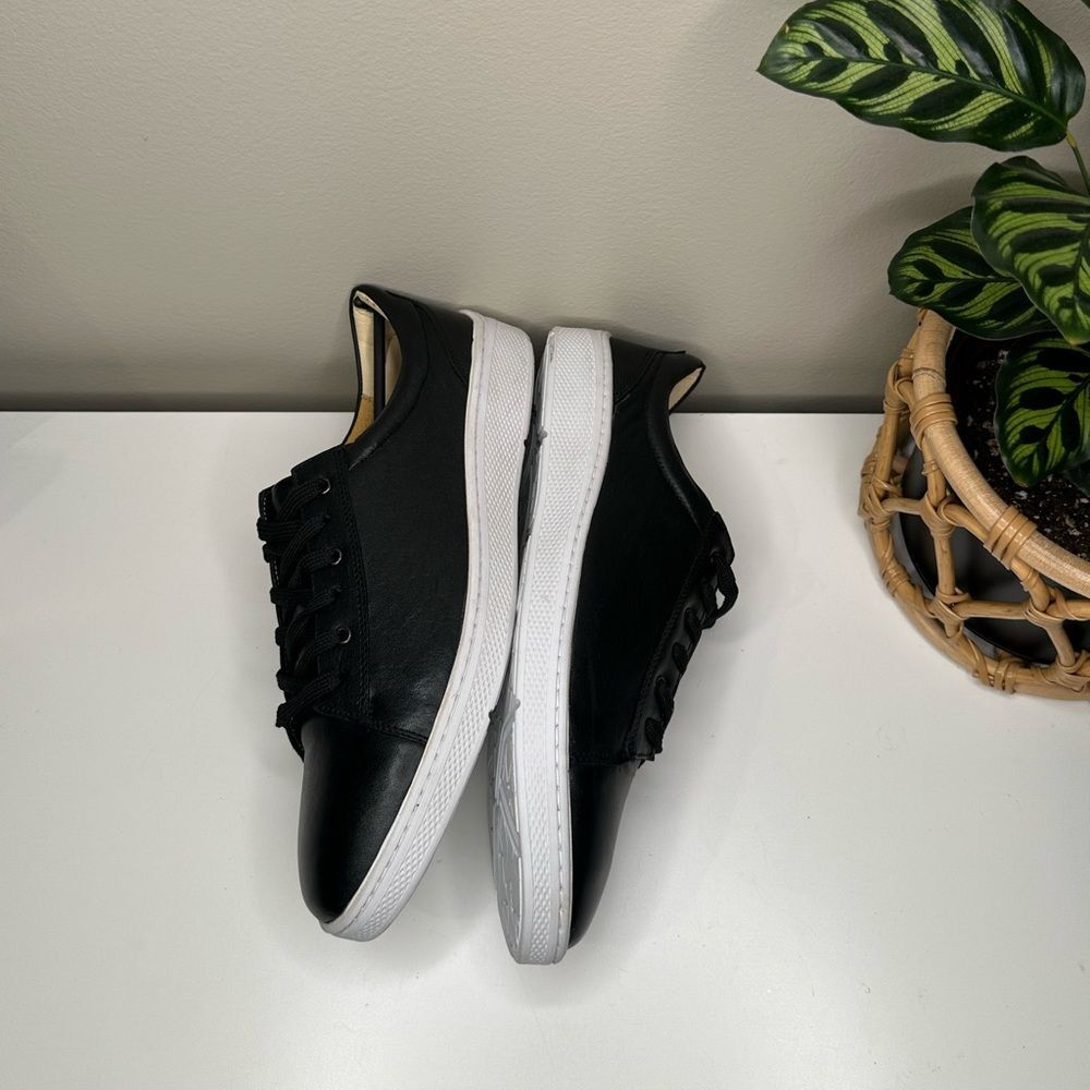 NEW Sandro Moscoloni M180 Black Leather Low-Top Sneakers Men’s Size 11D Brazil - Picture 5 of 11